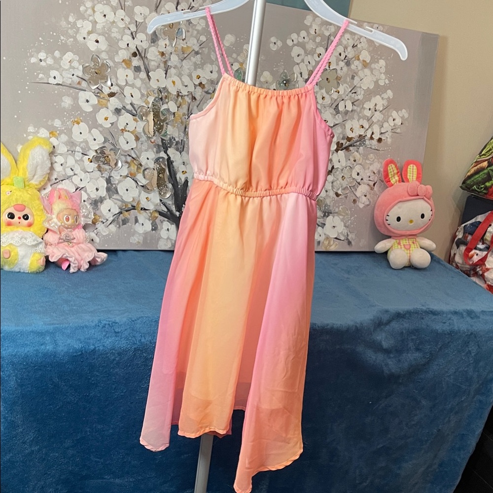 H&M Vibrant Pink and Orange Kids Dress 3T